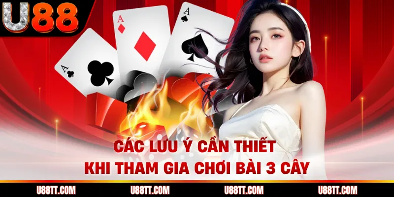 Các lưu ý cần thiết khi tham gia chơi bài 3 cây 