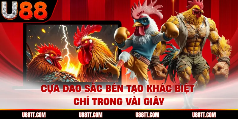 Cựa dao sắc bén tạo khác biệt chỉ trong vài giây