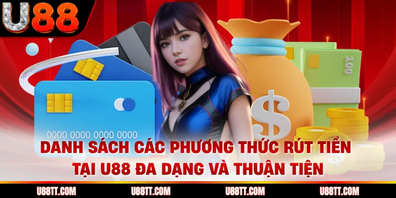 Danh sách các phương thức rút tiền tại U88 đa dạng và thuận tiện 