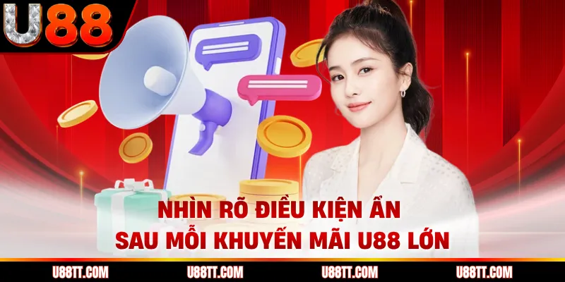 Nhìn rõ điều kiện ẩn sau mỗi khuyến mãi U88 lớn