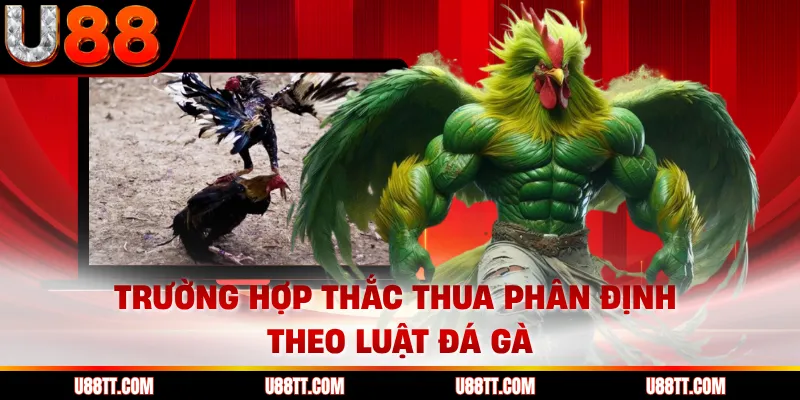 Trường hợp thắc thua phân định theo luật đá gà